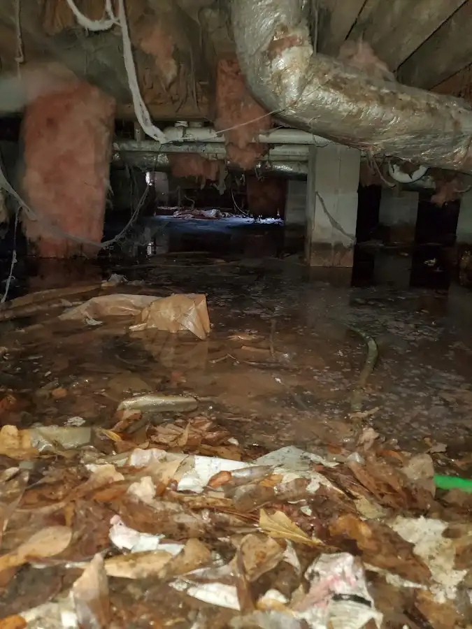 Crawl space flood assessment for Commercial Water Damage Restoration in Lower Swatara
